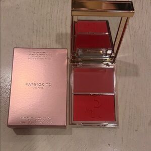 Patrick Ta Double-Take Cream & Powder Blush Duo - she left me on red